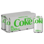 Coca Cola Diet Sublime Lime 8 x 330ml Cans