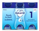 Aptamil Stage 1 First Baby Milk Formula Liquid From Birth Multipack 6x200ml