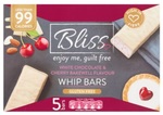 Bliss White Chocolate and Cherry Bakewell Flavour Whip Bars 5 Pack