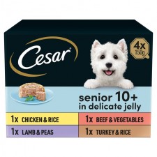 Cesar 10+ Dog Tray Meat in Jelly 4 x 150g