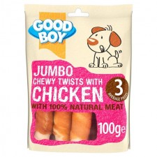 Good Boy Jumbo Twisters with Chicken 100g