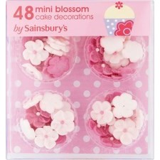 Sainsburys Mini Blossom Cake Decorations x48 3g