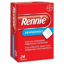 Retail Pack Rennie Peppermint 8 x 24 Tablets