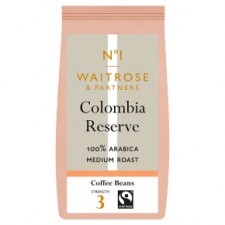Waitrose No1 Colombian Reserve Coffee Beans 750g