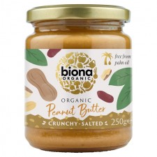 Biona Organic Peanut Butter Crunchy (free from Palm Fat) 250g