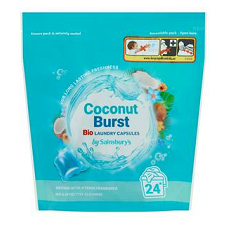 Sainsburys Coconut Burst Bio Laundry Capsules x 24