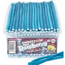 Sweetzone Blue Raspberry Pencils 100 Pieces