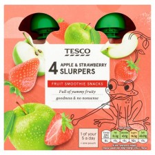 Tesco Goodness Apple and Strawberry Fruit Slurpers 4x90g