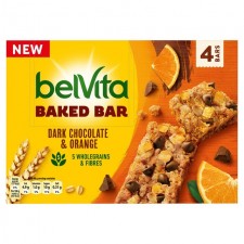 Belvita Baked Bars Dark Chocolate and Orange 4 x 40g