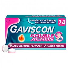 Gaviscon Original Mixed Berry Chewable Tablets 24 per pack