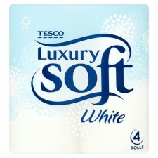 Tesco Luxury Soft Toilet Tissue White 4 Roll
