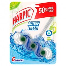 Harpic Active Fresh 6 Rim Block Lime Fresh 39g