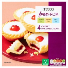 Tesco Free From Cherry Bakewells 4 pack