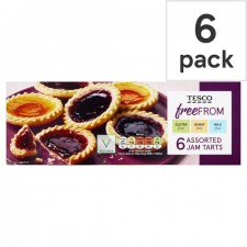 Tesco Free From Assorted Jam Tarts 6 pack