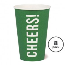 Recyclable Cheers Cup Green 8 per pack