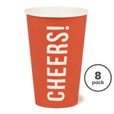 Recyclable Cheers Cup Red 8 per pack