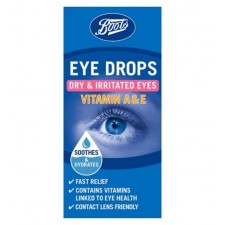 Boots Eye Drops Dry and Irritated Eyes Vitamin A and E 15ml