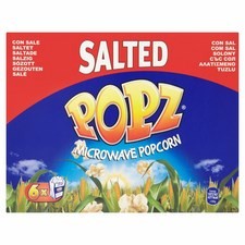 Popz Salted Microwave Popcorn 6 x 90g