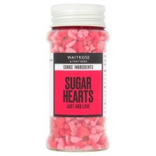 Waitrose Cooks Ingredients Red and Pink Sugar Hearts 63g