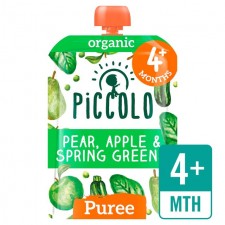 Piccolo Organic Pear Apple and Spring Greens with Hint of Mint 100g