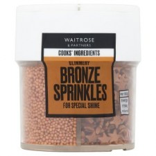 Waitrose Cooks Ingredients Bronze Sprinkles 70g
