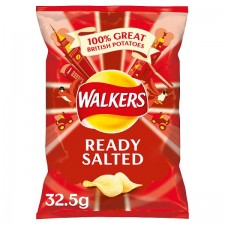 Retail Pack Walkers Ready Salted Crisps 32 x 32.5g Pack Box