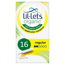 Lillets Organic Non-Applicator Tampons Regular 16s 