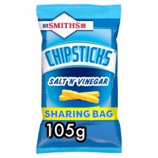 Smiths Salt and Vinegar Chipsticks Sharing Bag 105g