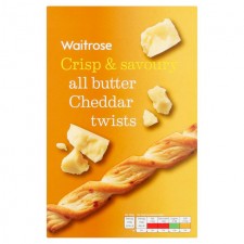 Waitrose All Butter Savoury Cheddar Cheese Twists 125g