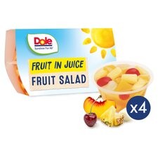 Dole Fruit Salad With Cherry in Fruit Juice 4X113g