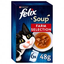 Felix Cat Soup Farm Selection 6 x 48g