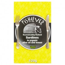 Fish 4 Ever Whole Sardines in Organic Lemon and Olive Oil 120g