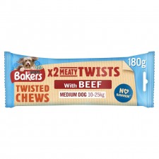 Bakers Twists Meaty Treats with Beef 2 x 180g