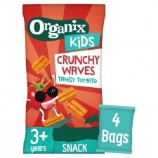 Organix Kids Crunchy Waves Tangy Tomato 4x14g