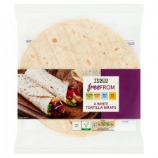 Tesco Free From 4 White Tortilla Wraps