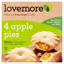 Lovemore Gluten and Wheat Free Apple Pies 4 Pack