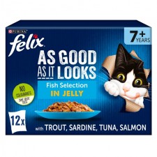 Felix As Good As It Looks Senior Fish Selection In Jelly 12 x 100g