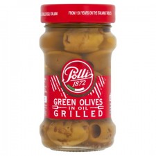 Polli Grilled Green Olives in Oil 190g