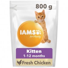 Iams Kitten And Junior Dry Cat Food Chicken 800g