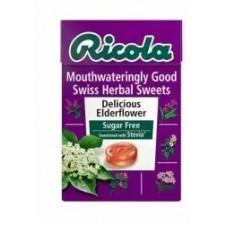 Retail Pack Ricola Elderflower Swiss Herbal Sugar Free Sweets 20 x 45g