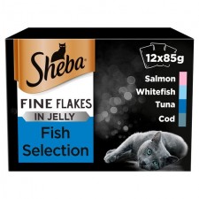 Sheba Pouch Fine Flake Fish Selection 12X85g