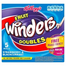 Kelloggs Fruit Winders Doubles Strawberry and Blackcurrant 5 x 17g