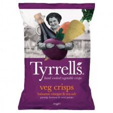 Tyrrells Veg Crisps Balsamic Vinegar and Sea Salt 125g