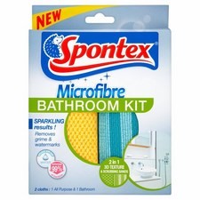 Spontex Microfibre Bathroom Kit 2 per pack