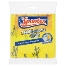 Spontex Multi-Purpose Cloth Plus Microfibre 2 per pack
