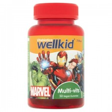 Vitabiotics Wellkid Marvel Multivitamins Strawberry Vegan Gummies 7-14 yrs 50 per pack