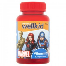 Vitabiotics Wellkid Marvel Vitamin D Strawberry Vegan Gummies 7-14 yrs 50 per pack