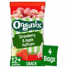 Organix Strawberry and Apple Puffcorn 4x10g
