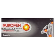 Nurofen Joint and Back Pain Max Strength 10% Gel 40G