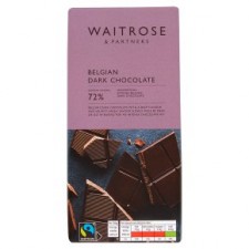 Waitrose Belgian Dark Chocolate 72% 180g